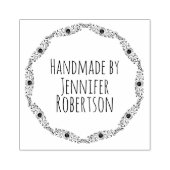 ヴィンテージス縁どンフラワー手作り ラバースタンプ (インプリント)