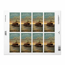 ヴィンテージス航海のテームシップ海洋芸術蔵書票 ラベル