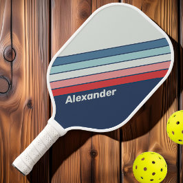 ヴィンテージス航海のポーツストライプのブルー ピックルボールラケット