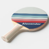 ヴィンテージス航海のポーツストライプのブルー 卓球ラケット (正面アングル)