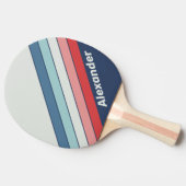 ヴィンテージス航海のポーツストライプのブルー 卓球ラケット (横)