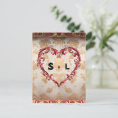 ヴィンテージス華美クロールとハートバレンタインデー ポストカード (スタンド正面)