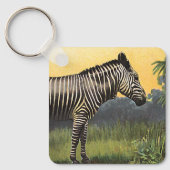 ヴィンテージズブラ,アフリカのサバンナ,野生動物 キーホルダー (正面)