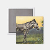 ヴィンテージズブラ，アフリカのサバンナ，野生動物 マグネット (正面/裏面)