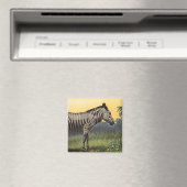 ヴィンテージズブラ，アフリカのサバンナ，野生動物 マグネット (インサイチュ (食洗機))