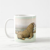 ヴィンテージセイウチ北極、野生動物の氷山 コーヒーマグカップ (左)