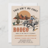 ヴィンテージセカンドロデオ西カウボーイ2nd誕生日 招待状 (正面)