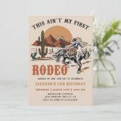 ヴィンテージセカンドロデオ西カウボーイ2nd誕生日 招待状 (スタンド正面)