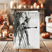 ヴィンテージセクシーピンナップとマスケット感謝祭 シーズンカード