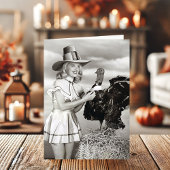 ヴィンテージセクシーピンナップピルグリムトルコ感謝祭 シーズンカード