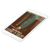 ヴィンテージセコイアパークCA、観光客旅行ポスター、 マグネット (左側)