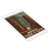 ヴィンテージセコイアパークCA、観光客旅行ポスター、 マグネット (右側)