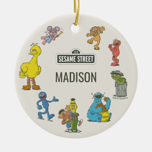 ヴィンテージセサミストリートキャラクター セラミックオーナメント (正面)