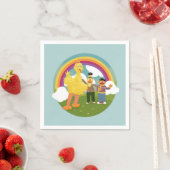 ヴィンテージセサミストリートフレンズレインボー スタンダードカクテルナプキン (インサイチュ)