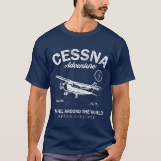 ヴィンテージセスナ航空アドベンチャーTシャツ Tシャツ