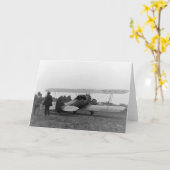 ヴィンテージセスナ1920年の飛行機 カード (黄色い花)