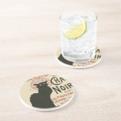 ヴィンテージセソワールチャットノワールのポスター コースター (側面)