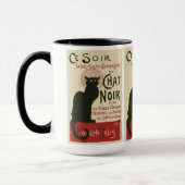 ヴィンテージセソワールチャットノワールのポスター マグカップ (左)