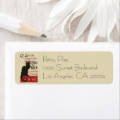 ヴィンテージセソワールチャットノワールのポスター ラベル (インサイチュ)