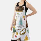 ヴィンテージセットアイコンとハワイアンのパターン エプロン (インサイチュ)