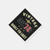 ヴィンテージセット1974 50誕生日 スタンダードカクテルナプキン (角)