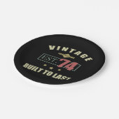 ヴィンテージセット1974 50誕生日 ペーパープレート (アングル)