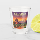 ヴィンテージセドナアリゾナ ショットグラス (正面)
