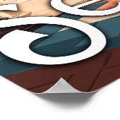 ヴィンテージセビリア，スペイン – クラシックお土産スペインの物 ポスター (角)