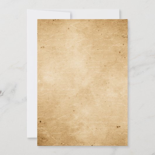 ヴィンテージセピアのポスタースタイル日付の保存 セーブザデート (裏面)