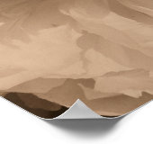 ヴィンテージセピアの開花牡丹の花 ポスター (角)