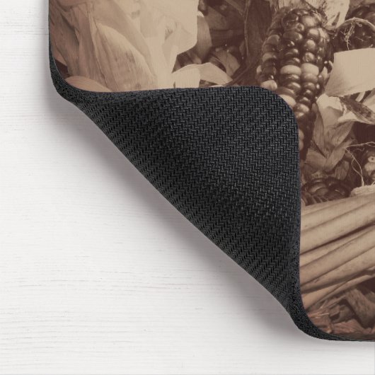 ヴィンテージセピアインディアンコーン マウスパッド (コーナー)