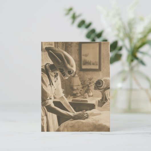 ヴィンテージセピアエイリアン ポストカード (スタンド正面)