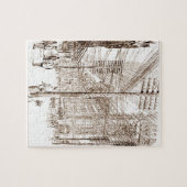 ヴィンテージセピアエッチングユーティリティライン ジグソーパズル (横)