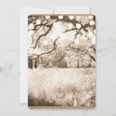 ヴィンテージセピアエンチャントフォレストライトスウィート16 招待状 (裏面)