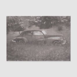 ヴィンテージセピアカーアンティークオールドア素朴ートデクページ 薄葉紙