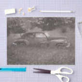 ヴィンテージセピアカーアンティークオールドア素朴ートデクページ 薄葉紙 (クラフト)