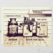 ヴィンテージセピアトーンエフ素朴エメラジャグ (正面/裏面)