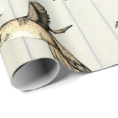 ヴィンテージセピアハチドリ&花模様 ラッピングペーパー (ロールコーナー)