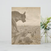 ヴィンテージセピアパリガルゴイルスクラップブック紙 (スタンド正面)