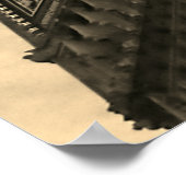 ヴィンテージセピアビッグベンアート写真 ポスター (角)