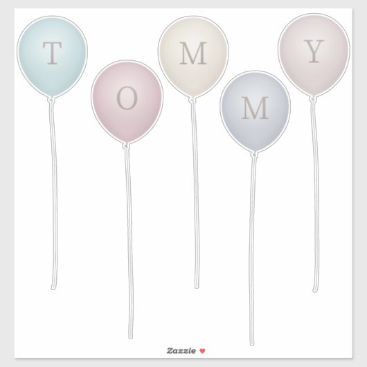 ヴィンテージセピアピンクス&グレーカスタムズバルーンレター シール (シート)