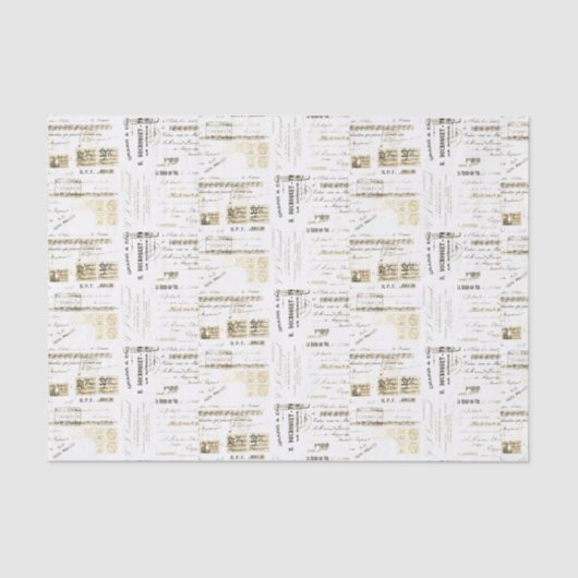 ヴィンテージセピアフランスの受入 薄葉紙 (正面)