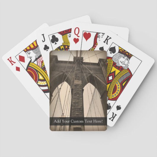 ヴィンテージセピアブルックリンブリッジ トランプ (裏面)
