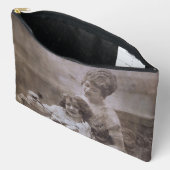 ヴィンテージセピアマザー&チャイルドポートレート アクセサリーポーチ (見開き)