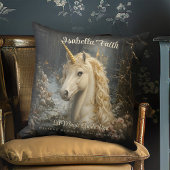 ヴィンテージセピアユニコーンキャッスルフローラアートフェアユタレ クッション