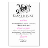 ヴィンテージセピアラスベガス結婚のメニュー+テーブル テーブルナンバー (裏面)