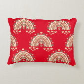 ヴィンテージセピアレインボードッグポーアンドハート アクセントクッション (裏面)