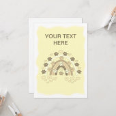 ヴィンテージセピアレインボードッグポーアンドハート カード (正面/裏面インサイチュ)