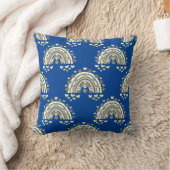 ヴィンテージセピアレインボードッグポーアンドハート クッション (ブランケット)