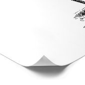 ヴィンテージセピアレトロブラジルパームツリーテンプレート ポスター (角)